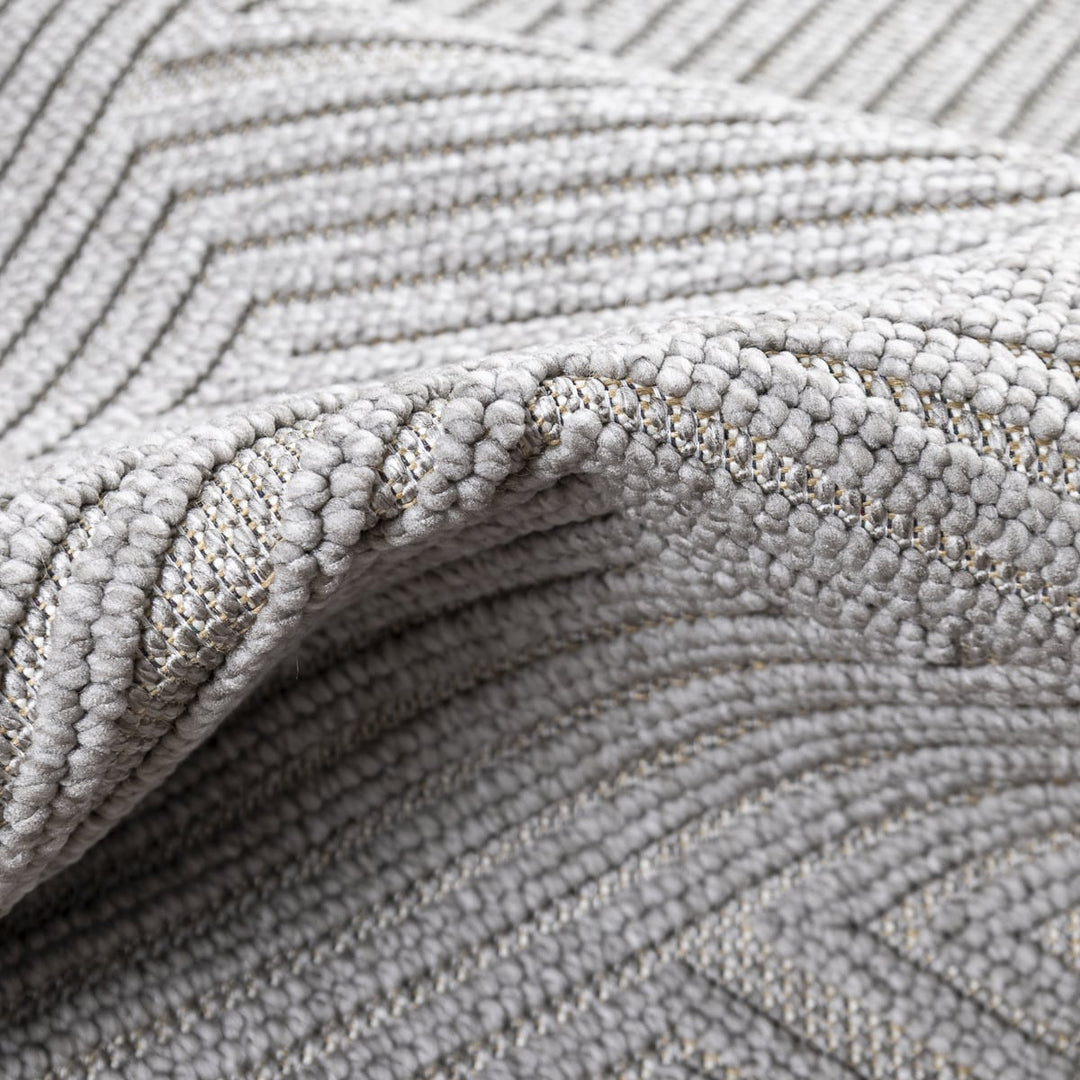 שטיח לופס 04 אפור עגול | Loops