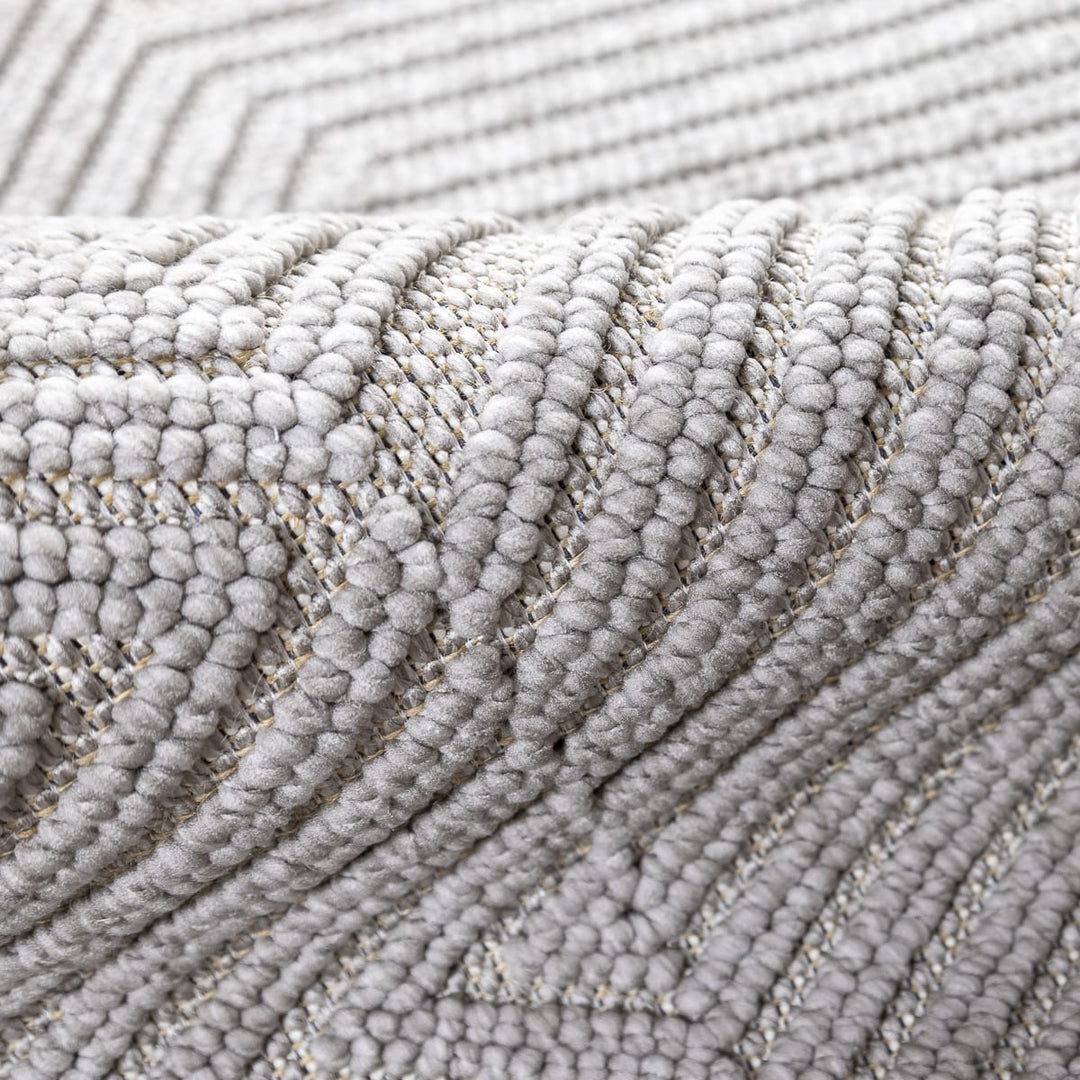 שטיח לופס 04 אפור עגול | Loops