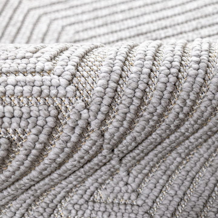 שטיח לופס 04 אפור עגול | Loops