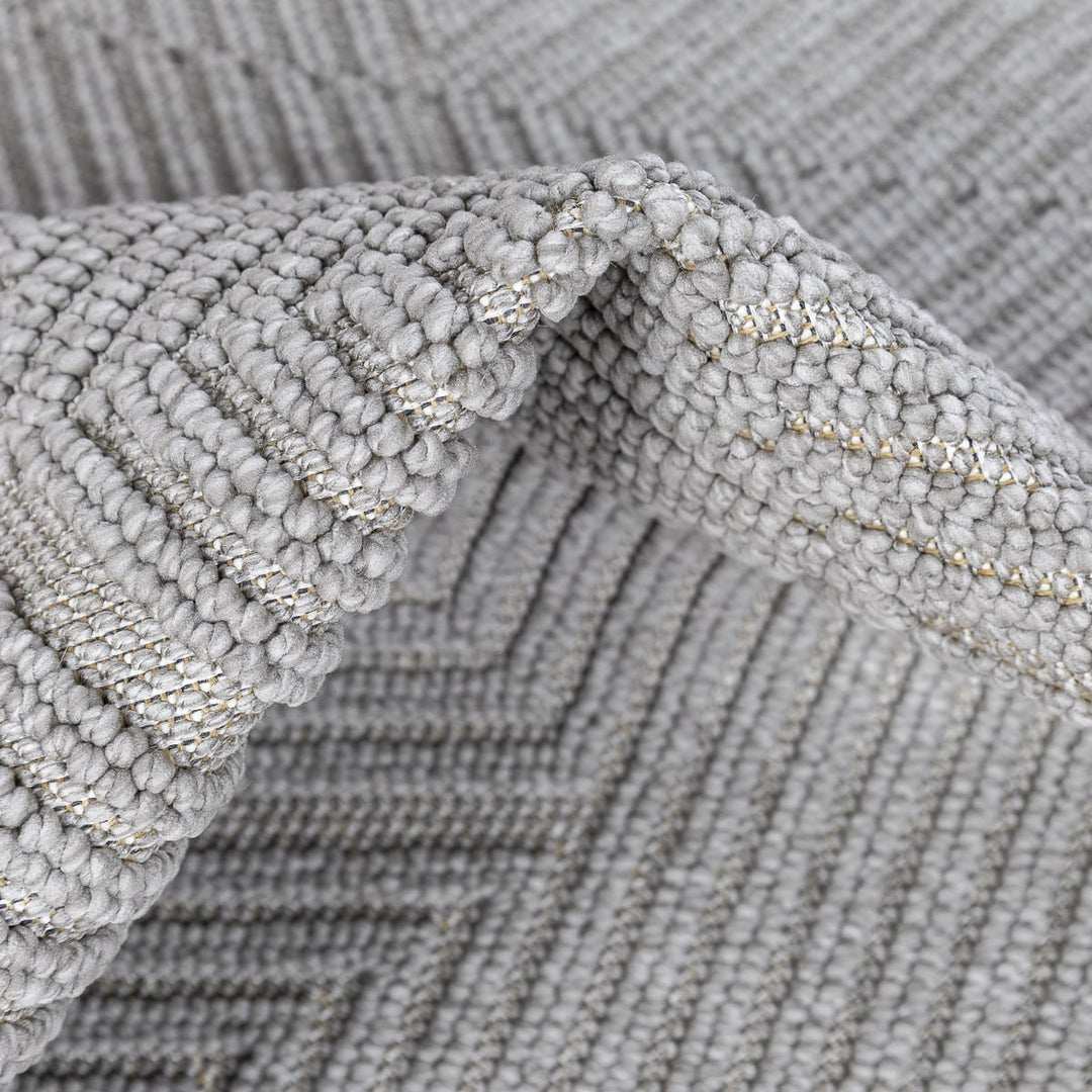 שטיח לופס 04 אפור עגול | Loops