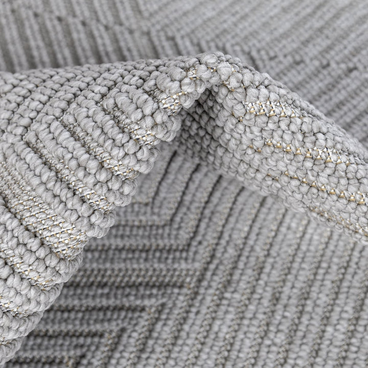 שטיח לופס 04 אפור עגול | Loops