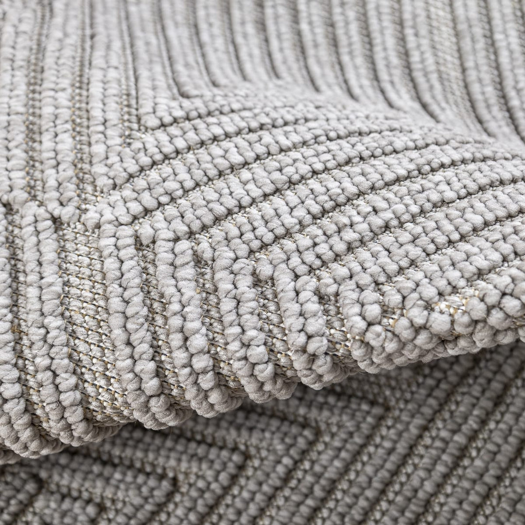 שטיח לופס 04 אפור עגול | Loops