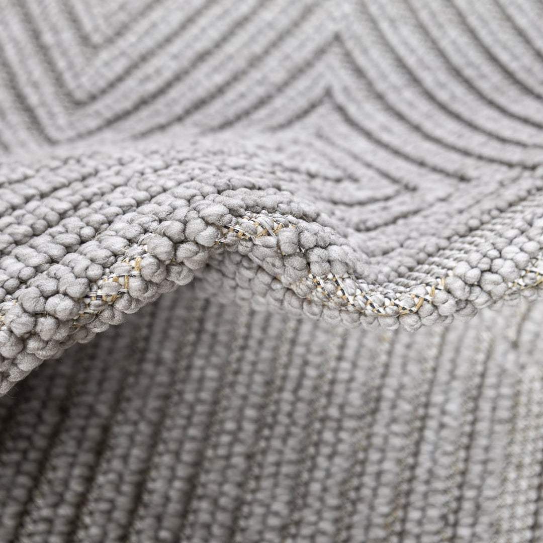 שטיח לופס 04 אפור עגול | Loops