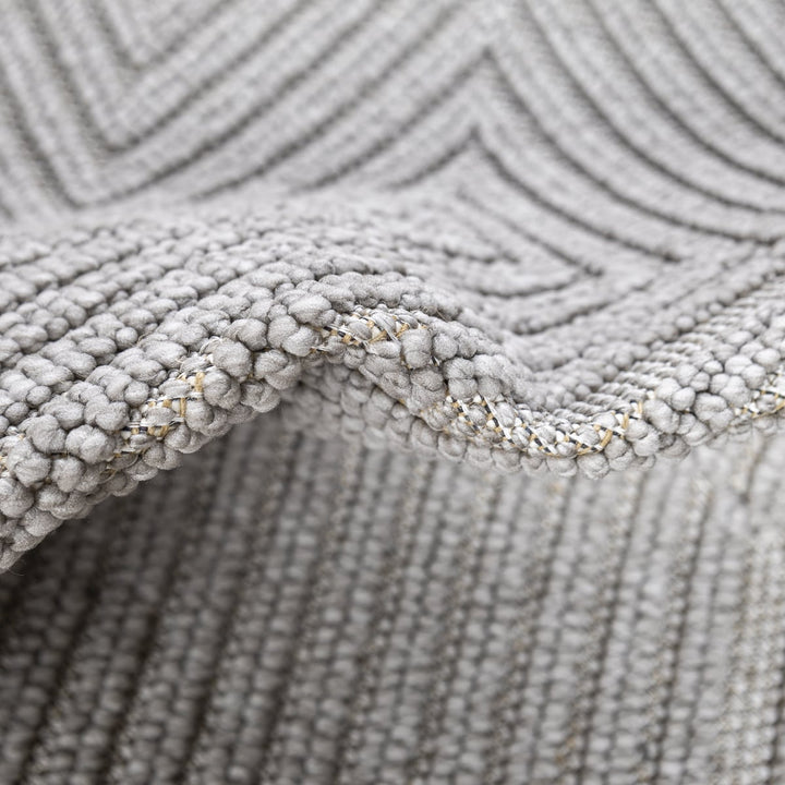שטיח לופס 04 אפור עגול | Loops