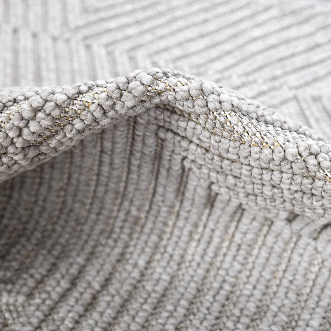 שטיח לופס 04 אפור עגול | Loops