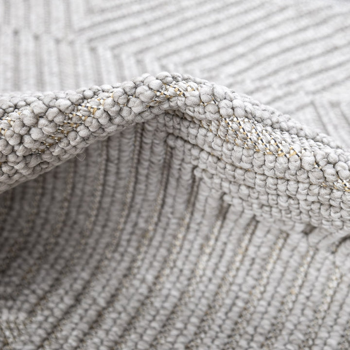 שטיח לופס 04 אפור עגול | Loops