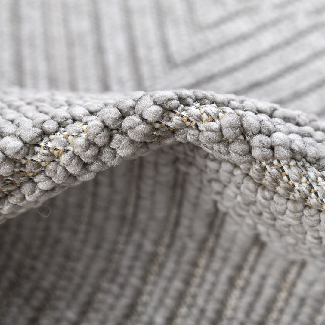 שטיח לופס 04 אפור עגול | Loops