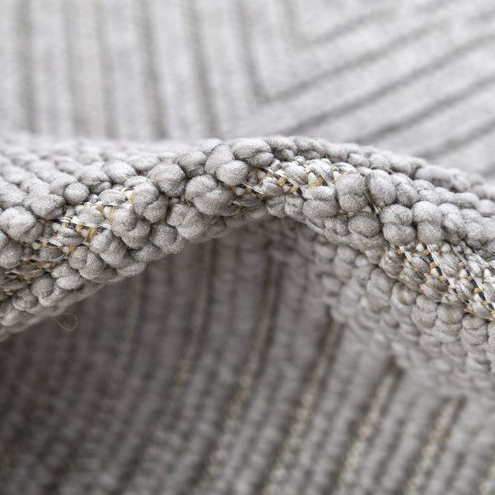 שטיח לופס 04 אפור עגול | Loops