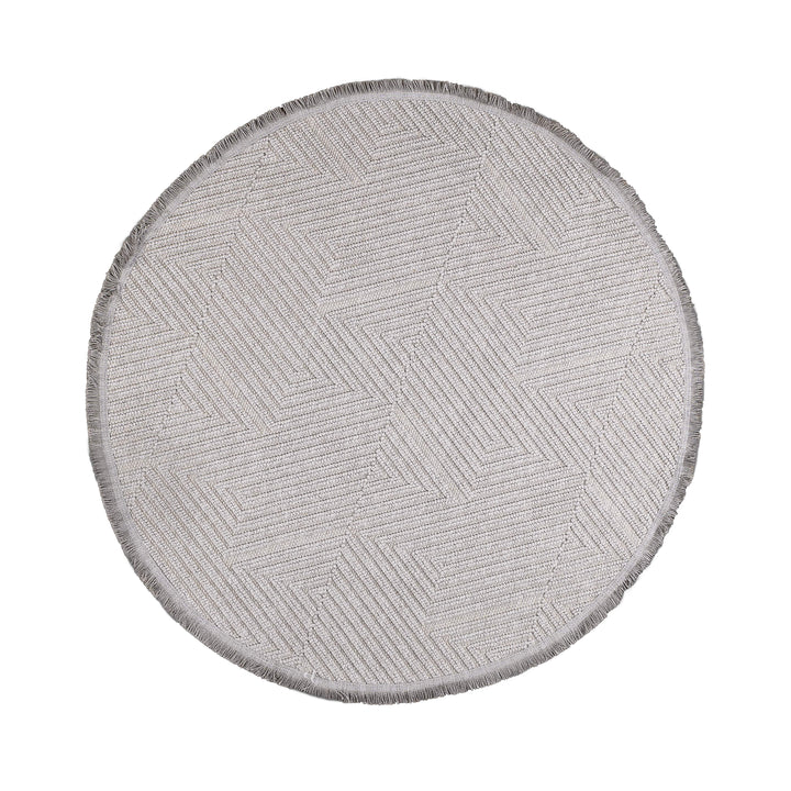 שטיח לופס 04 אפור עגול | Loops