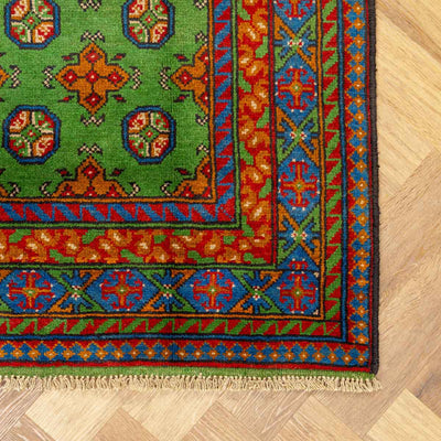 שטיח אפגני בוכרה 00 ירוק 185*119 | Bokhara Rug