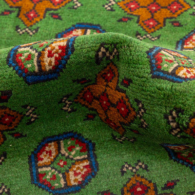שטיח אפגני בוכרה 00 ירוק 185*119 | Bokhara Rug