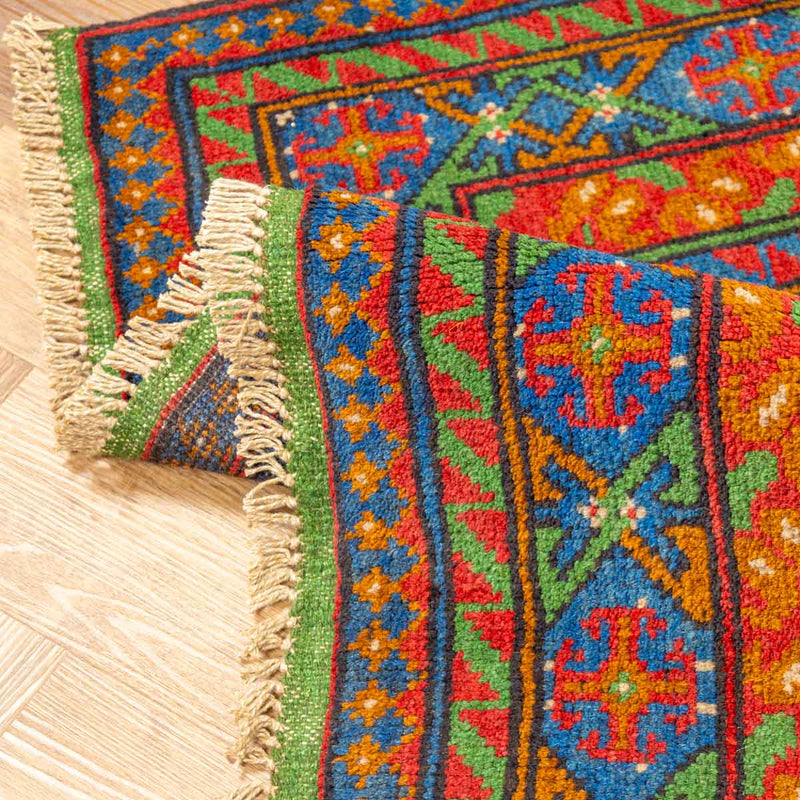 שטיח אפגני בוכרה 00 ירוק 185*119 | Bokhara Rug