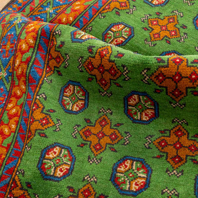 שטיח אפגני בוכרה 00 ירוק 185*119 | Bokhara Rug