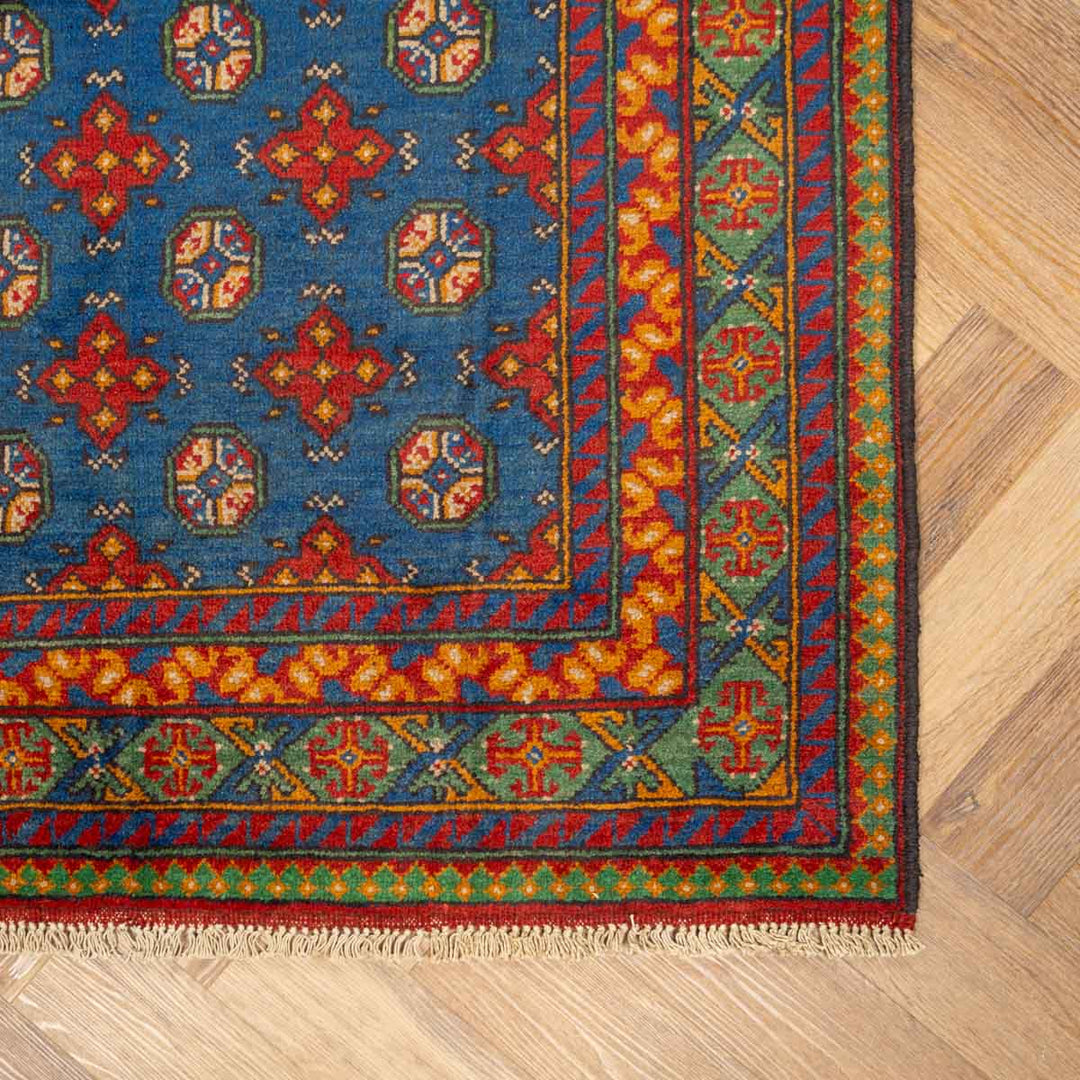 שטיח  אפגני בוכרה 00 כחול 184*129  | Bokhara Rug