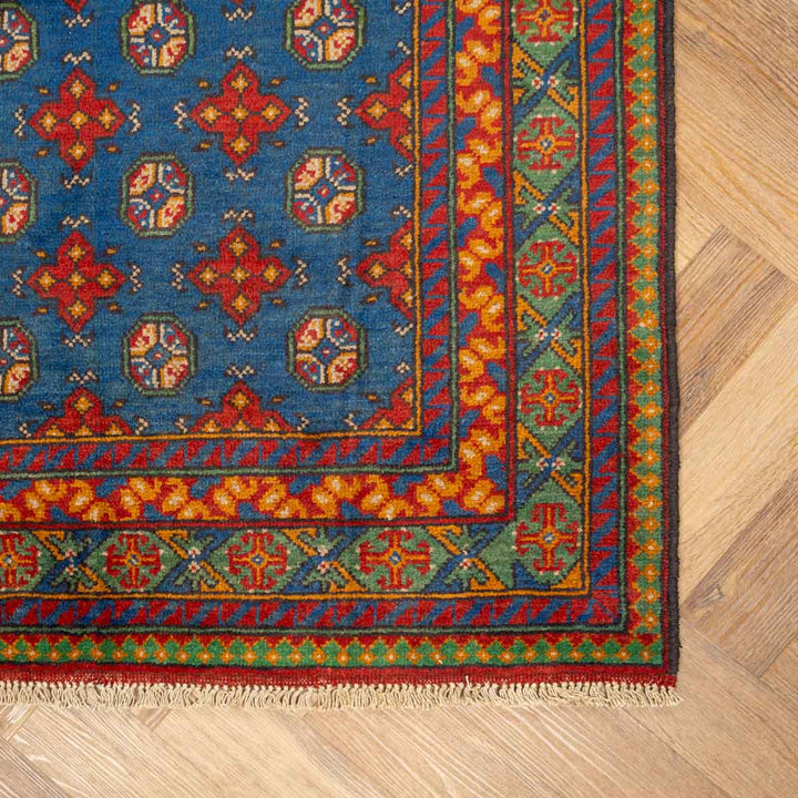 שטיח  אפגני בוכרה 00 כחול 184*129  | Bokhara Rug