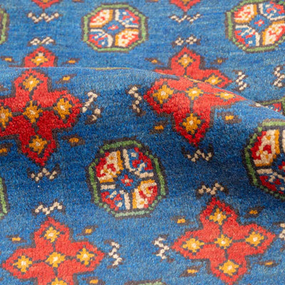 שטיח אפגני בוכרה 00 כחול 184*129 | Bokhara Rug