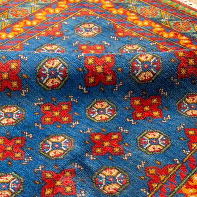 שטיח אפגני בוכרה 00 כחול 184*129 | Bokhara Rug
