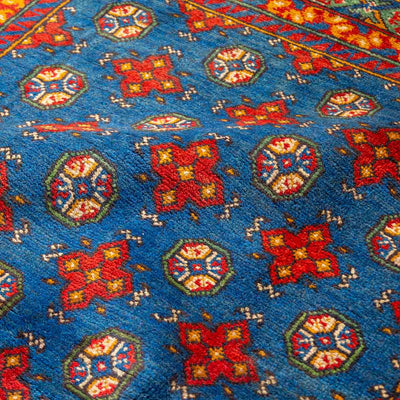 שטיח אפגני בוכרה 00 כחול 184*129 | Bokhara Rug