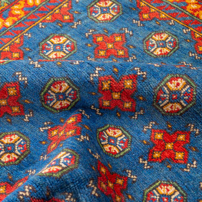 שטיח אפגני בוכרה 00 כחול 184*129 | Bokhara Rug
