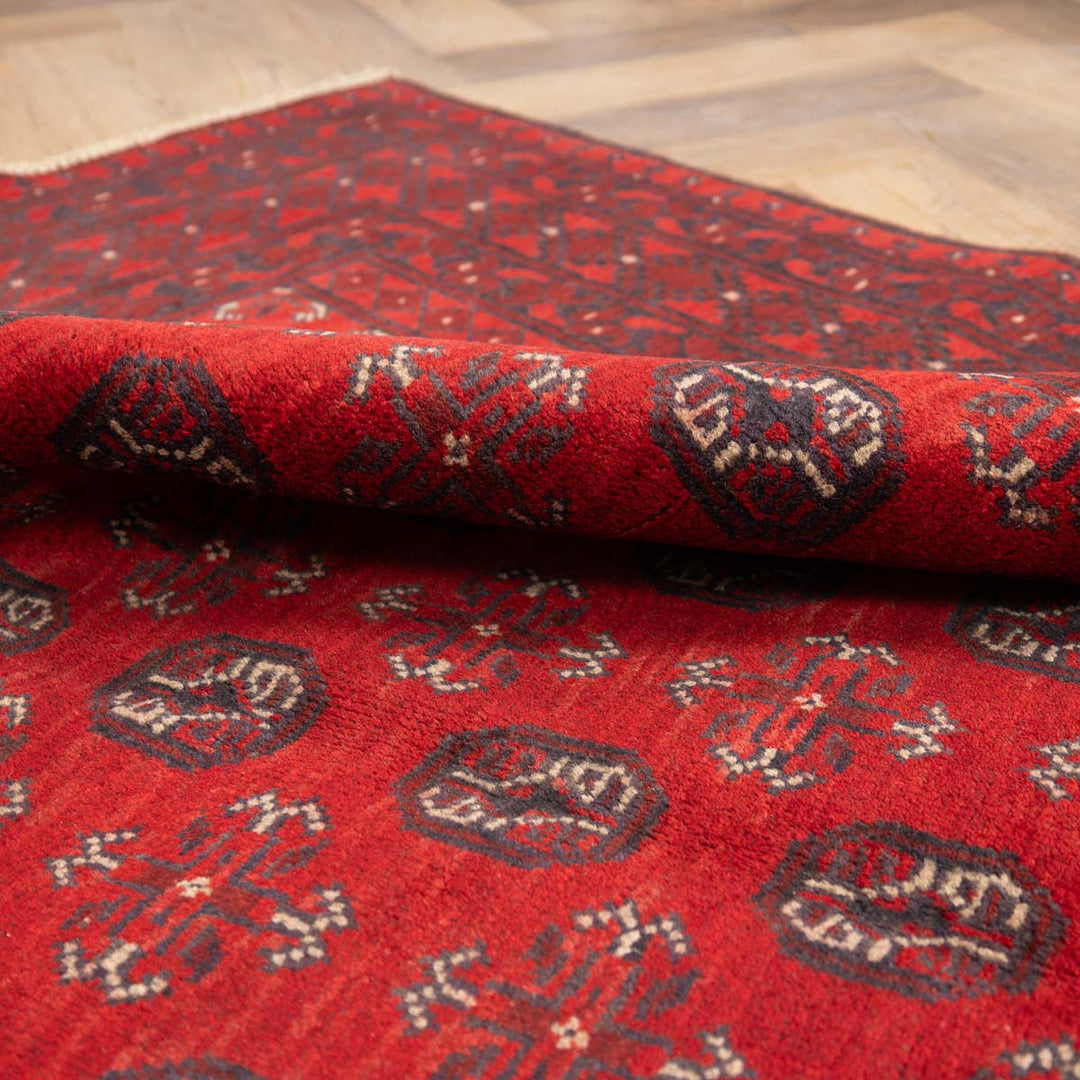שטיח אפגני בוכרה 00 אדום 239*168 | Bokhara Rug