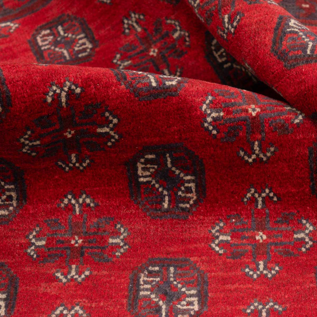 שטיח אפגני בוכרה 00 אדום 239*168 | Bokhara Rug