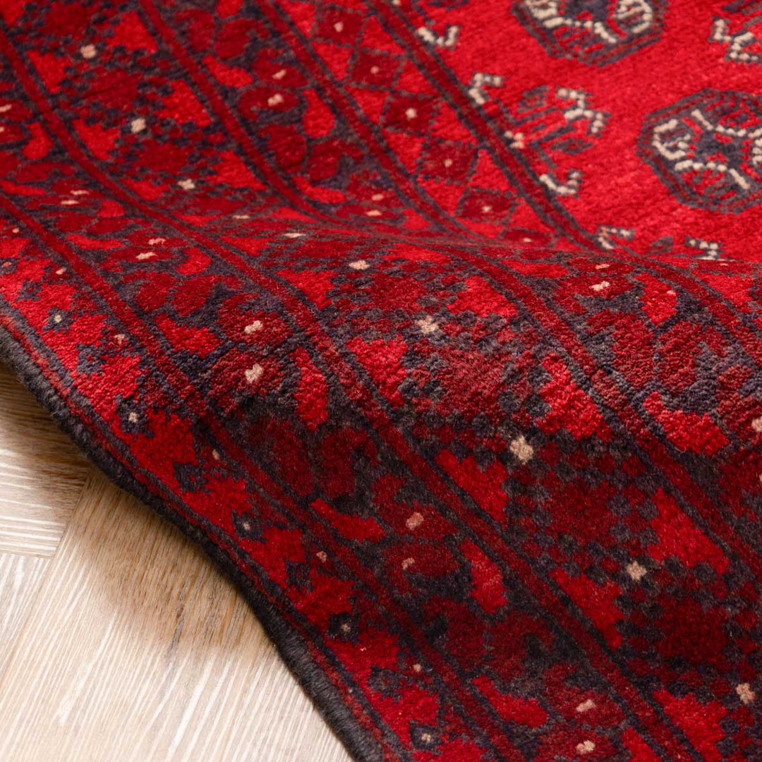 שטיח אפגני בוכרה 00 אדום 239*168 | Bokhara Rug