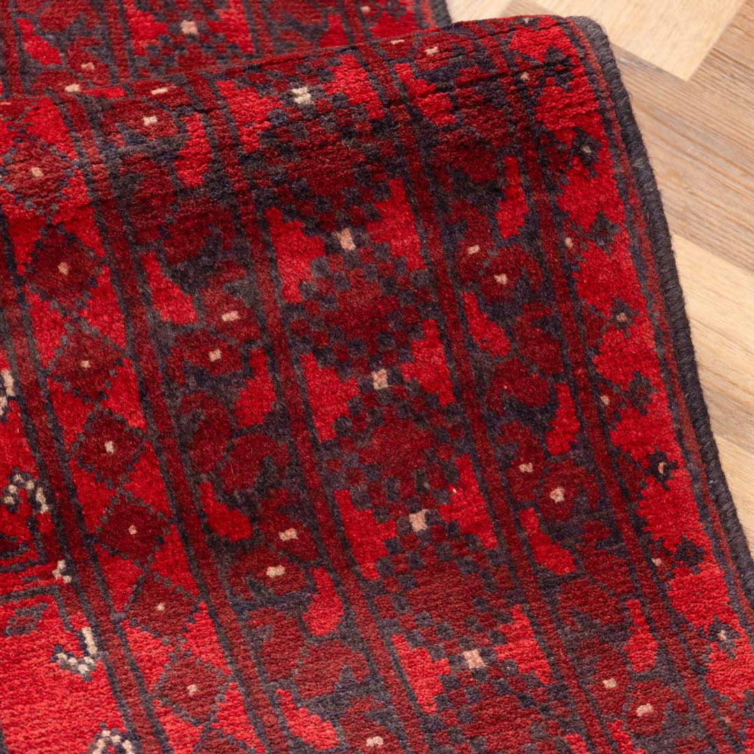 שטיח אפגני בוכרה 00 אדום 239*168 | Bokhara Rug