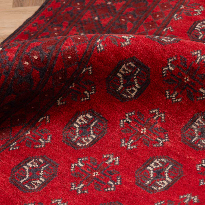 שטיח אפגני בוכרה 00 אדום 239*168 | Bokhara Rug