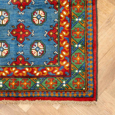 שטיח אפגני בוכרה 00 כחול 202*83 | Bokhara Rug