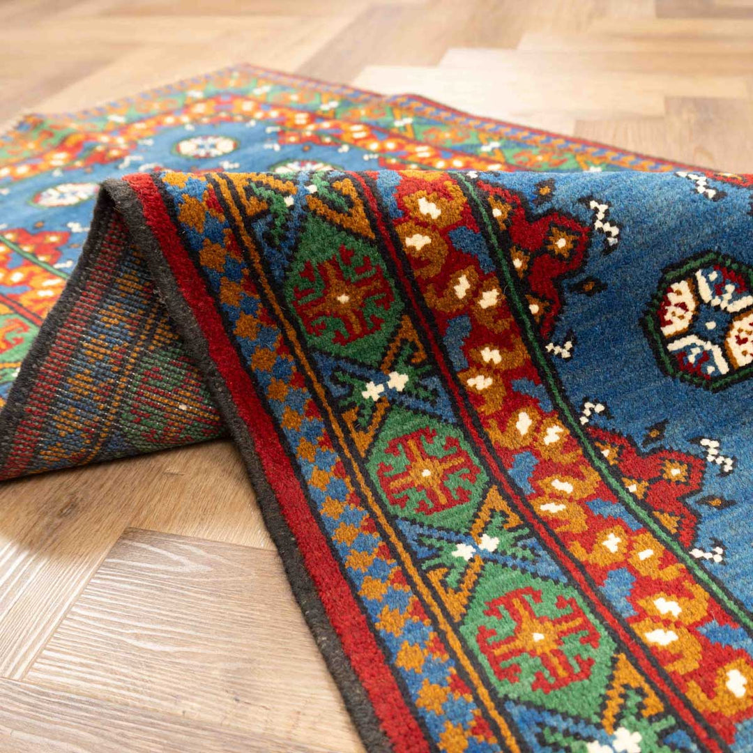 שטיח  אפגני בוכרה 00 כחול 202*83 | Bokhara Rug