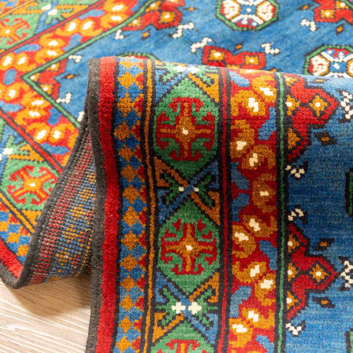 שטיח  אפגני בוכרה 00 כחול 202*83 | Bokhara Rug