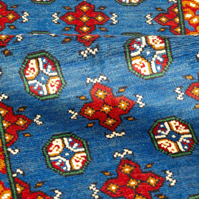 שטיח אפגני בוכרה 00 כחול 202*83 | Bokhara Rug