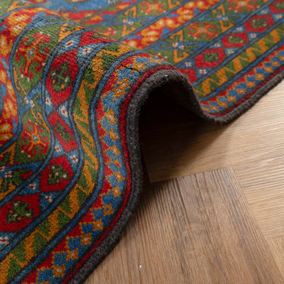 שטיח אפגני בוכרה 00 כחול 292*206 | Bokhara Rug