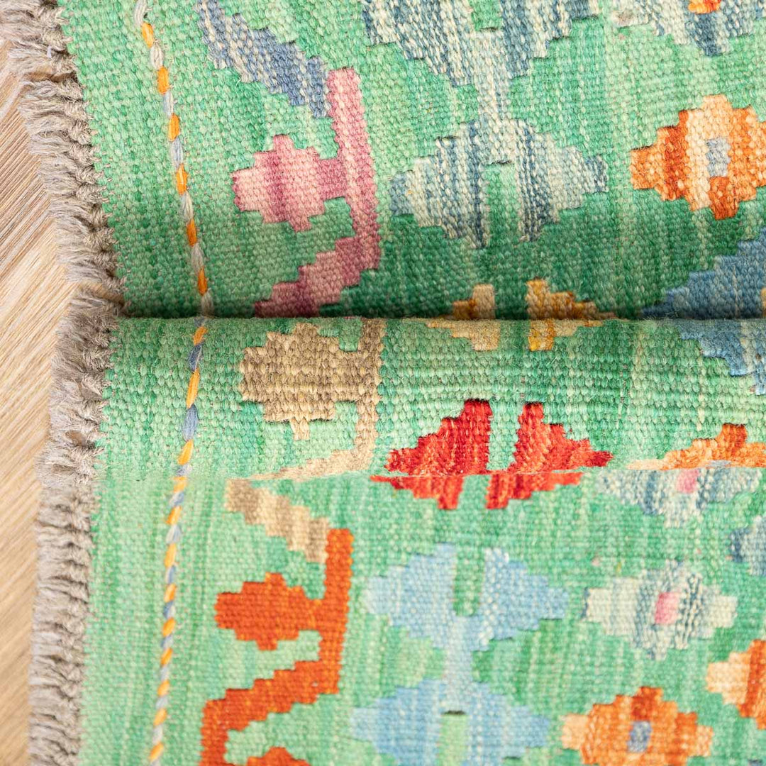 שטיח קילים אפגני 00 ירוק  254*183