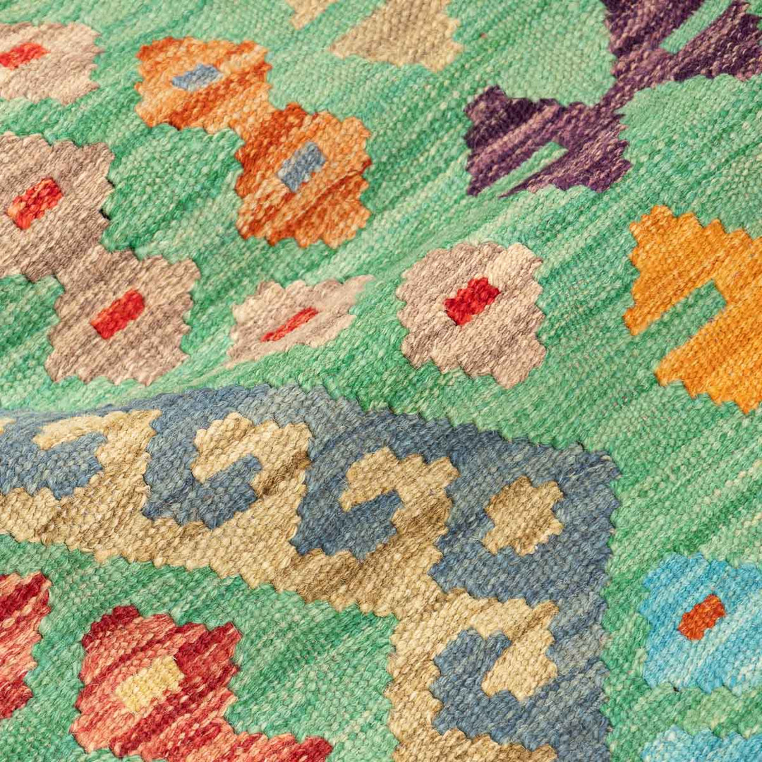 שטיח קילים אפגני 00 ירוק  254*183