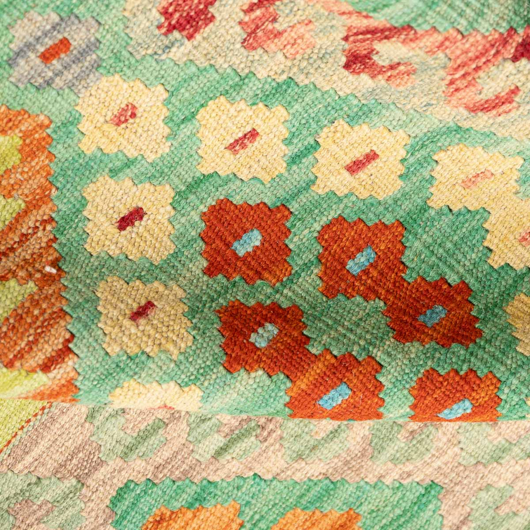 שטיח קילים אפגני 00 ירוק  254*183