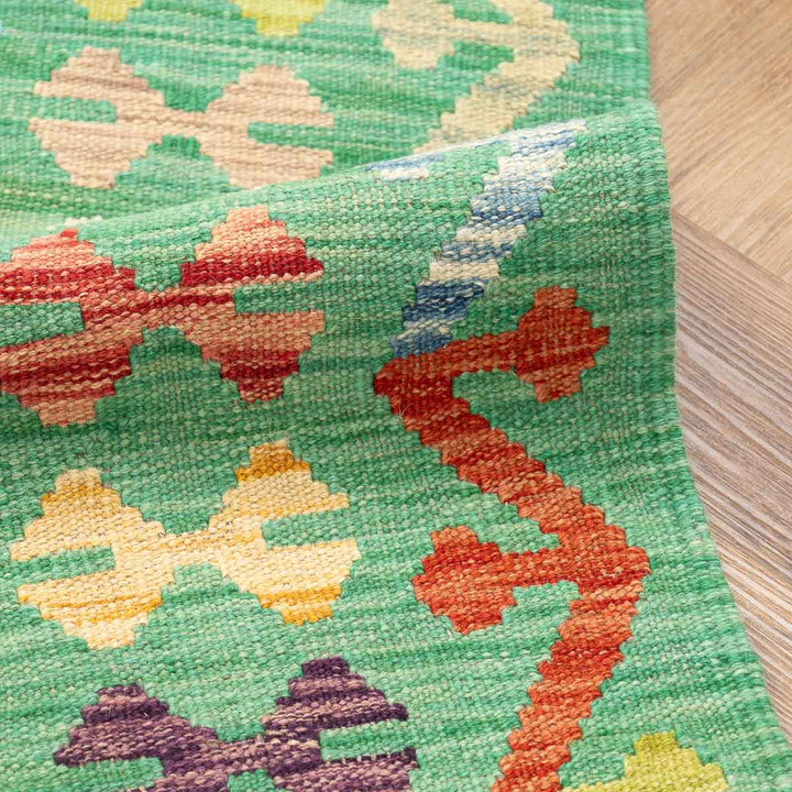 שטיח קילים אפגני 00 ירוק  254*183