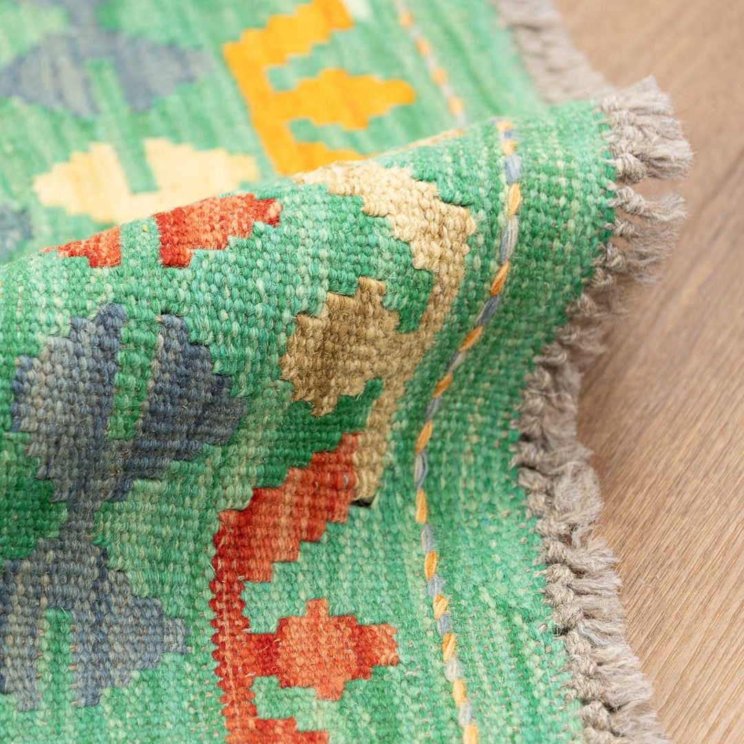 שטיח קילים אפגני 00 ירוק  254*183