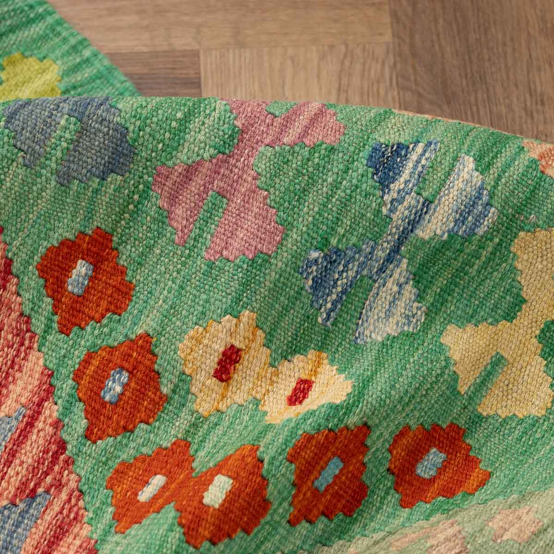 שטיח קילים אפגני 00 ירוק  254*183