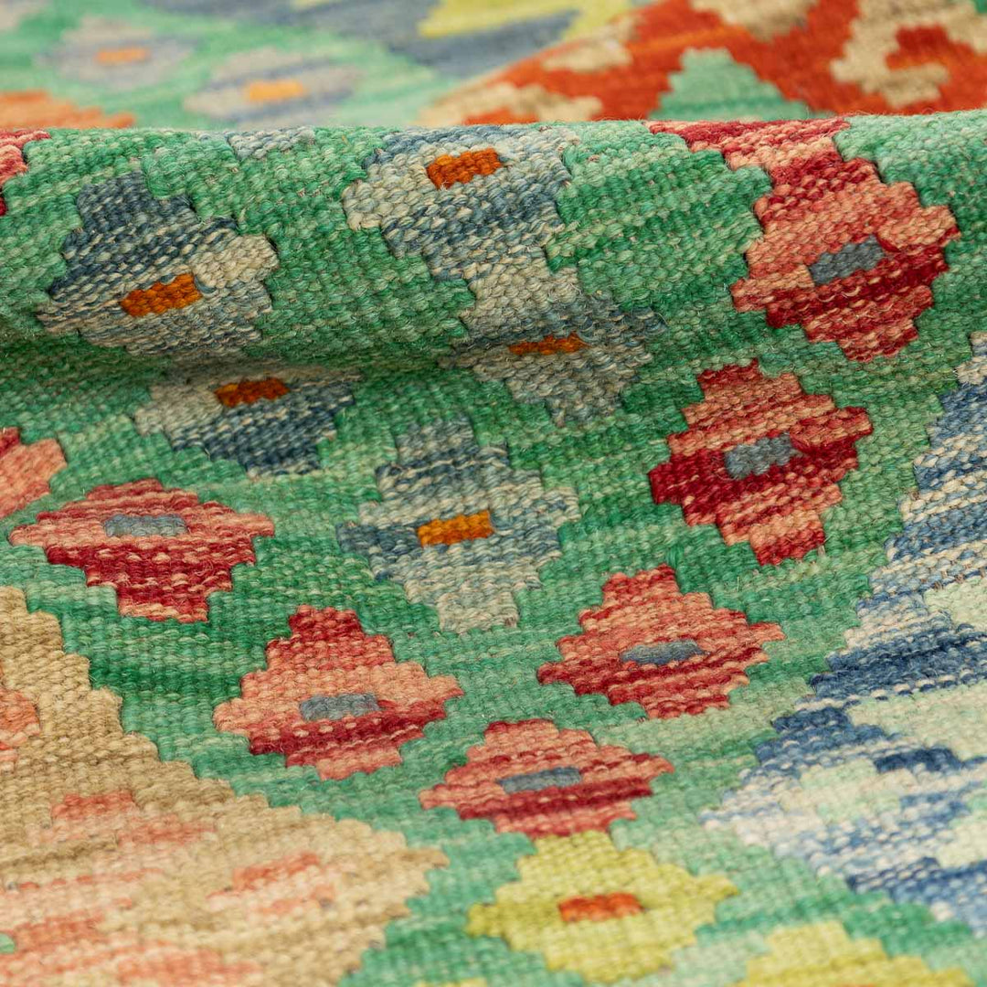 שטיח קילים אפגני 00 ירוק  254*183