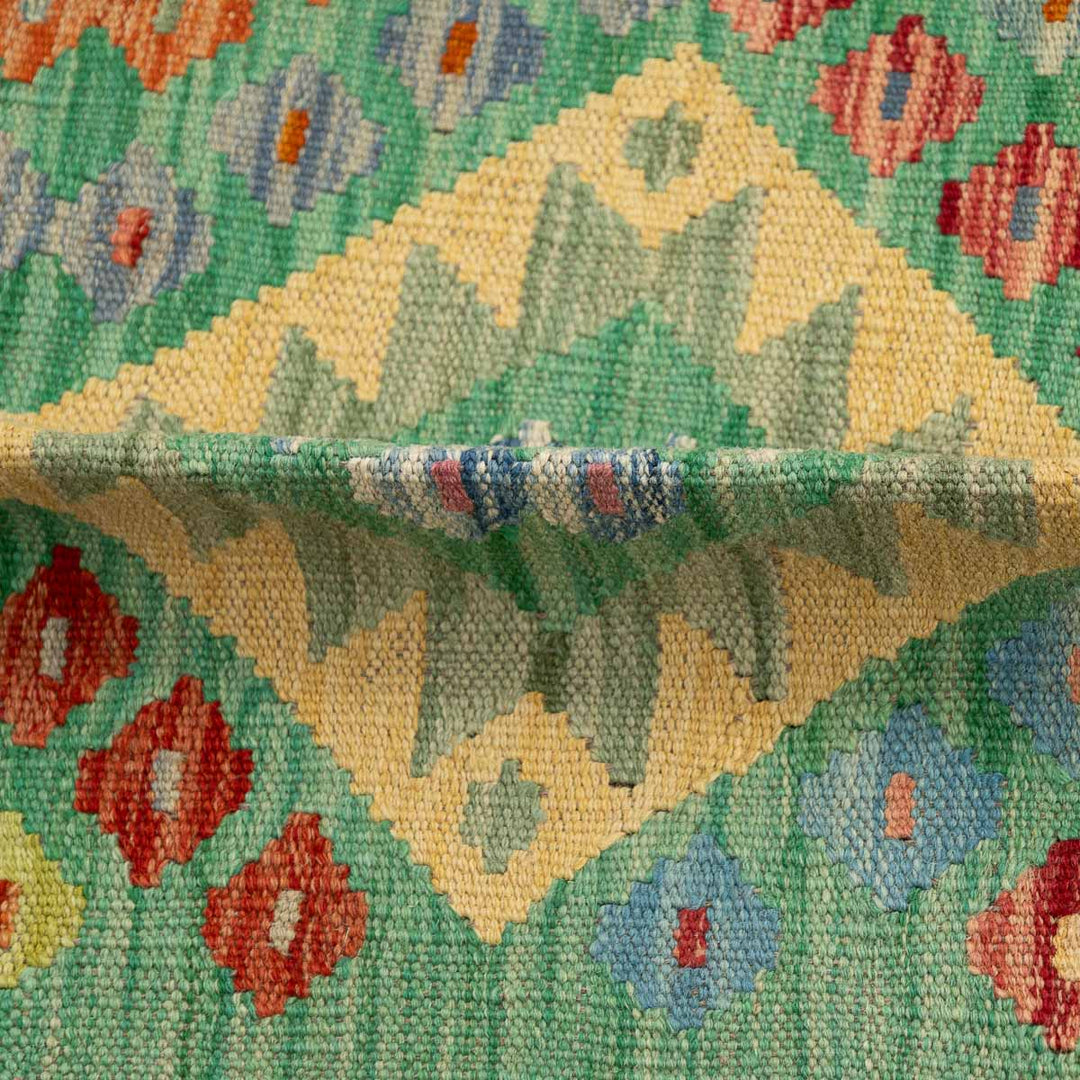 שטיח קילים אפגני 00 ירוק  254*183