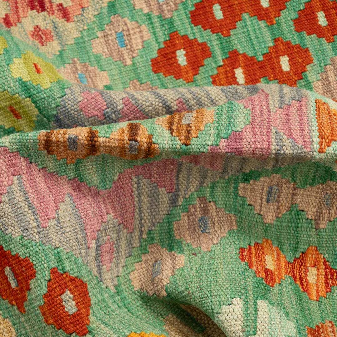 שטיח קילים אפגני 00 ירוק  254*183