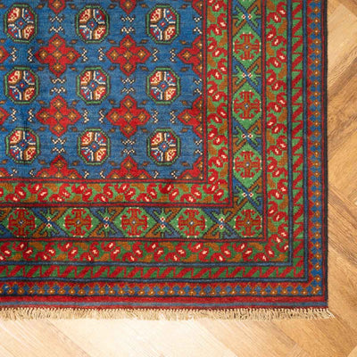 שטיח אפגני בוכרה 00 כחול 198*151 | Bokhara Rug