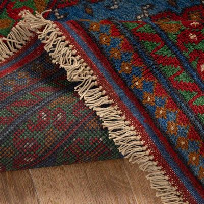 שטיח אפגני בוכרה 00 כחול 198*151 | Bokhara Rug