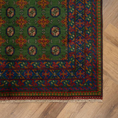 שטיח אפגני בוכרה 00 ירוק 203*152 | Bokhara Rug