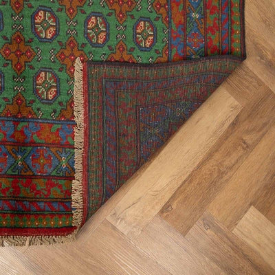 שטיח אפגני בוכרה 00 ירוק 197*148 | Bokhara Rug