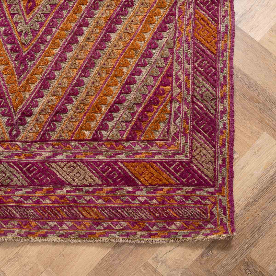 שטיח אוזבקי 00 אדום/כתום 180*150 | Uzbek