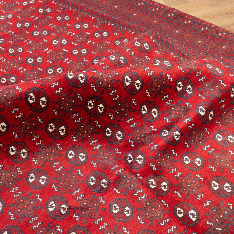 שטיח אפגני בוכרה 00 אדום 243*174 | Bokhara Rug