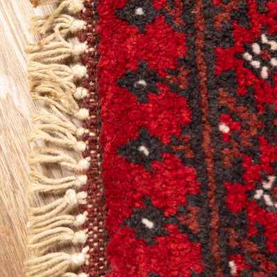 שטיח אפגני בוכרה 00 אדום 244*166 | Bokhara Rug
