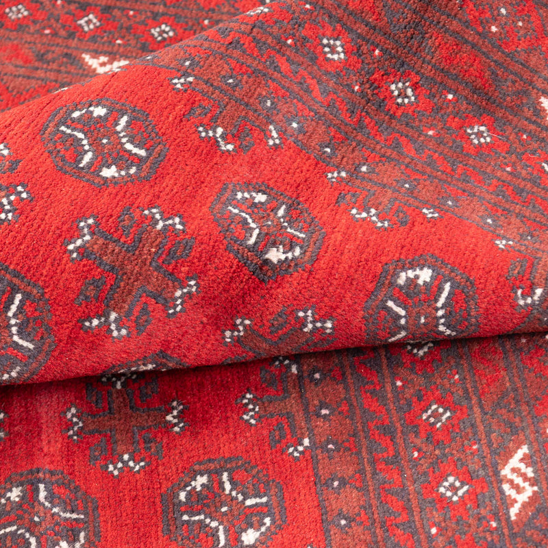 שטיח אפגני בוכרה 00 אדום 244*166 | Bokhara Rug